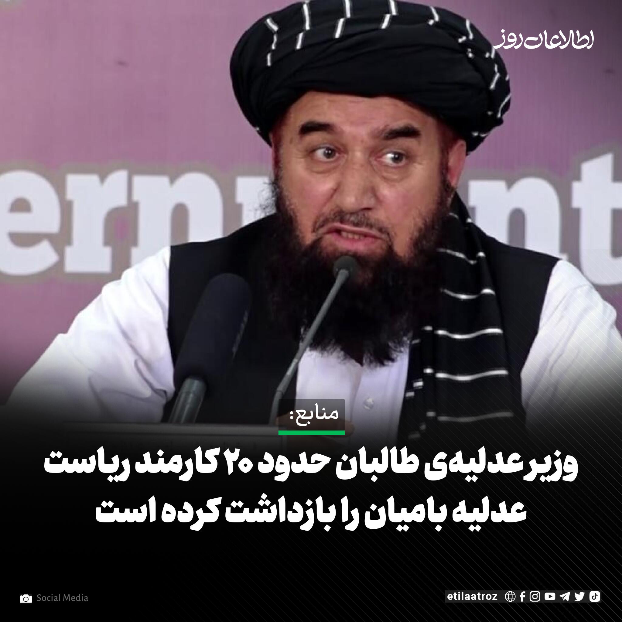 منابع محلی در بامیان می‌گویند که عبدالحکیم شرعی، وزیر عدلیه‌ی طالبان، علاوه بر چهار کارمند هزاره، سایر کارمندان ریاست عدلیه‌ی این ولایت را نیز بازداشت و در زندان شخصی خود زندانی کرده است.