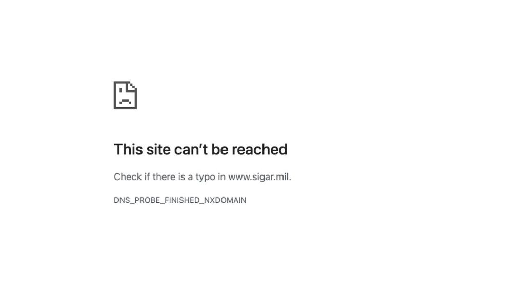 ناپدید‌شدن وب‌سایت سیگار؛ دسترسی عمومی به گزارش‌های افغانستان قطع شد